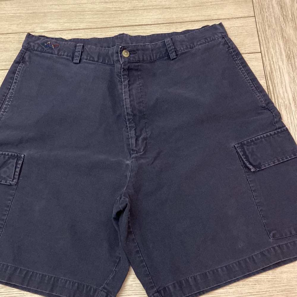 Men's Grey Norman Navy 100% Cotton Shorts Size 38